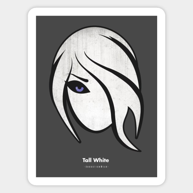 Tall White Sticker by AbductionWear